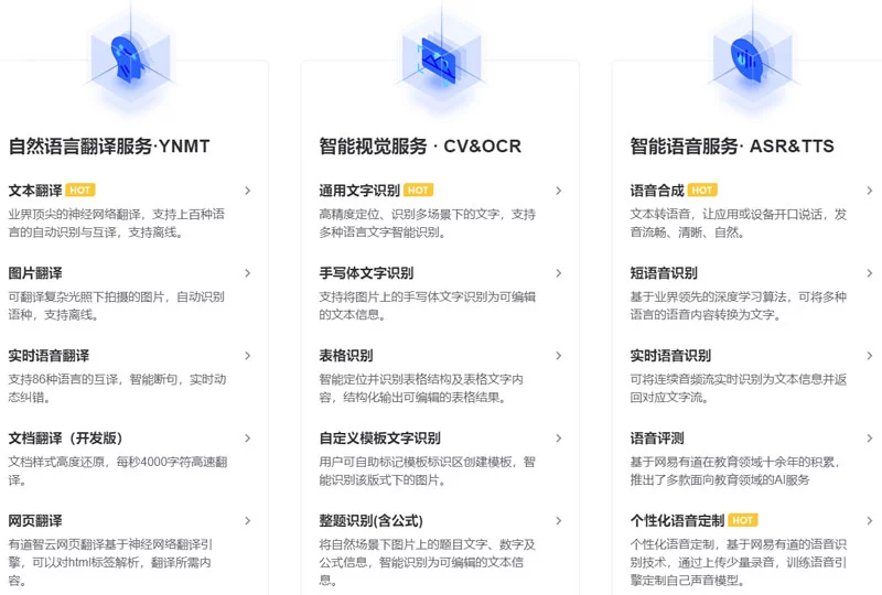 有道智云AI开放平台